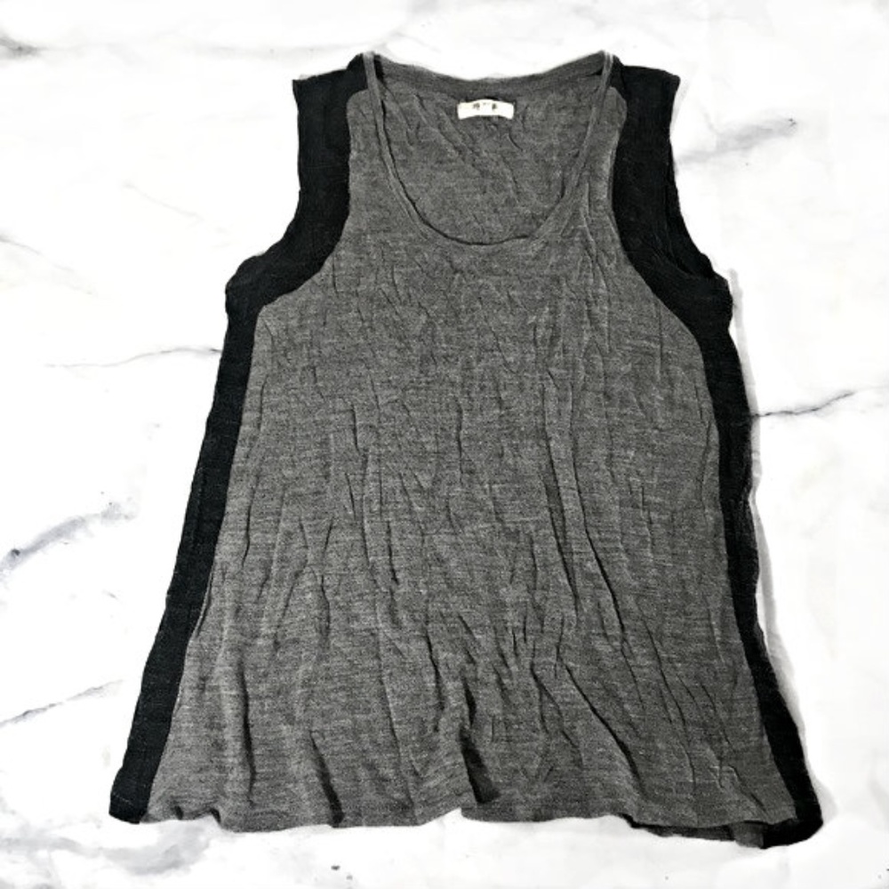 Madewell Grey & Charcoal Anthem Inset Tank Top